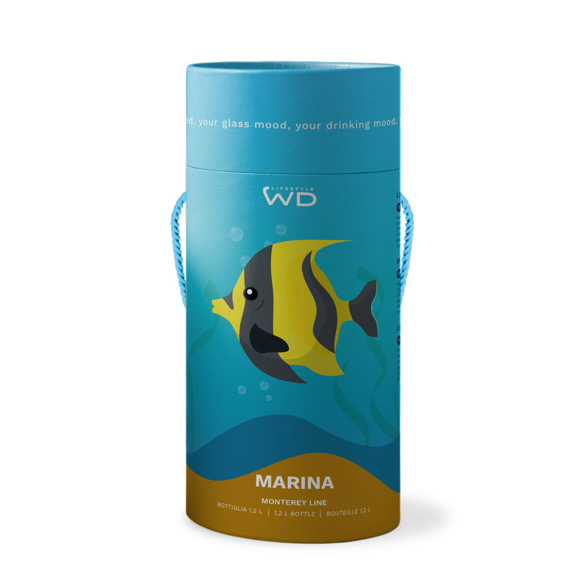 wd lifestyle wd lifestyle bottiglia vetro con tappo cc 12 lt pesce tropicale oro ean 8053300579471
