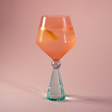 wd lifestyle wd lifestyle calice per gin tonic in verto base effetto diamante azzurro pesca ean 8055035683997