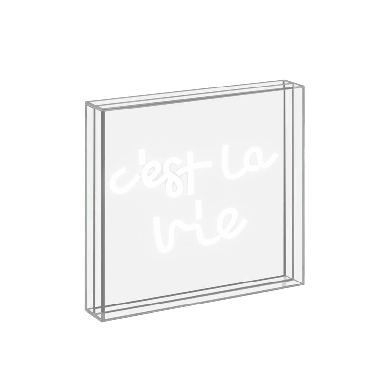 wd lifestyle wd lifestyle insegna neon con cornice in plexiglass 18 x 18 cm decoro cest la vie ean 8053300579389