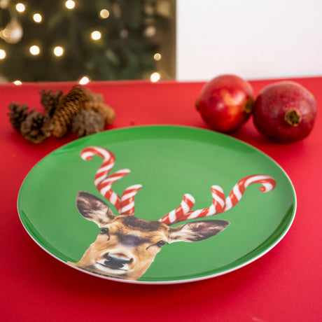 wd lifestyle wd lifestyle piatto panettone d 305 cm decoro corna candy cane natale ean 8053300577705