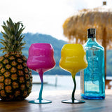 wd lifestyle wd lifestyle set 2 calici cocktail 450 ml giallo petrolio rosa e azzurro ean 8053300576296