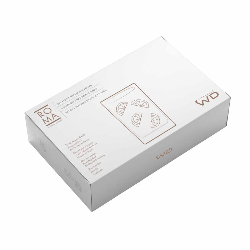 wd lifestyle wd lifestyle set 4 spicchi raffredda drink acciaio inox riutilizzabili ean 8055035684246
