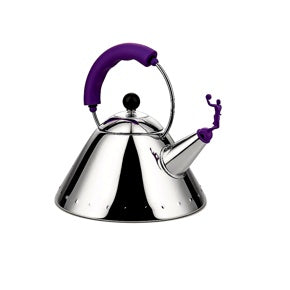 alessi alessi bollitore 200 cl in acciaio d 22 cm con manico e fischietto in pa viola ean 8003299471669