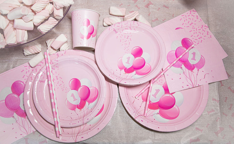 bigiemme bigiemme tovagliolo compleanno palloncini 33 x 33 cm rosa cf 20 pz ean 8054317181824