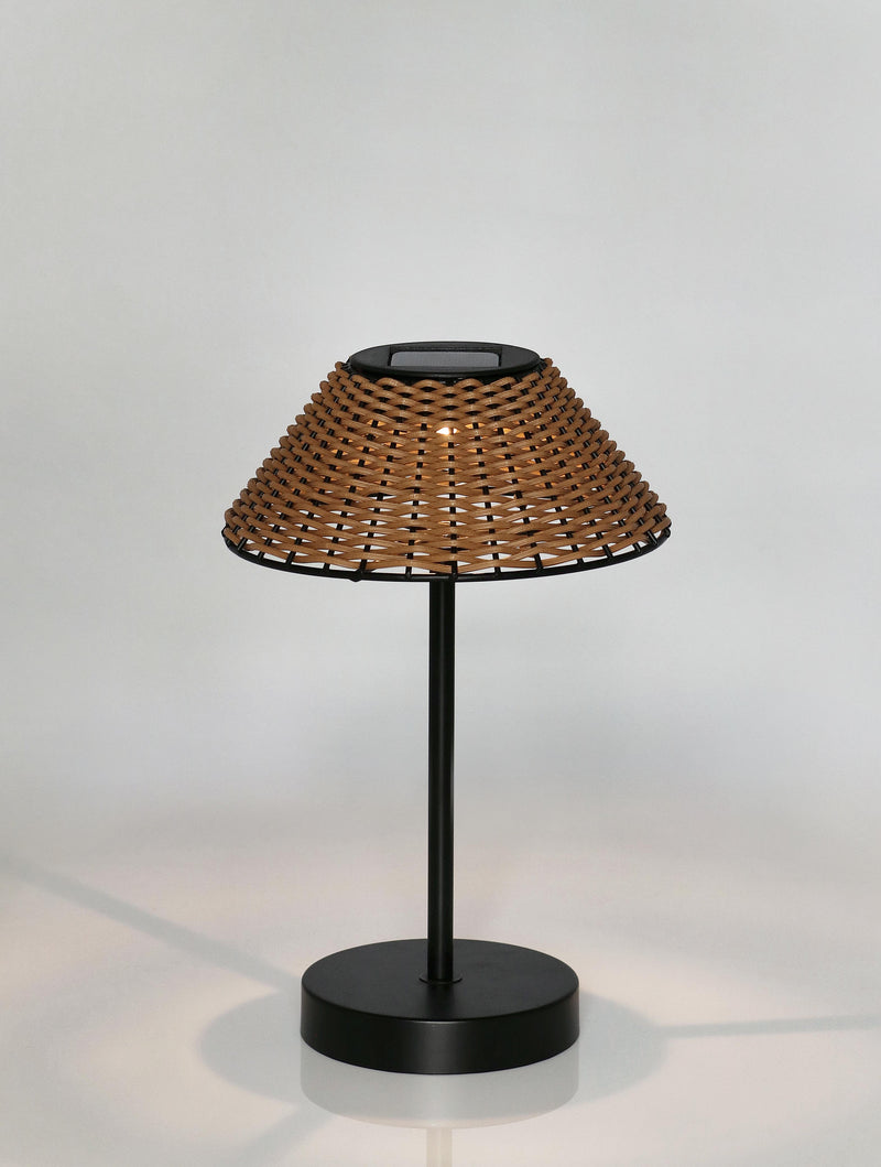 bizzotto bizzotto lampada da tavola solare kalyan h 31 cm d 20 cm ip44 effetto rattan ean 8051836566941