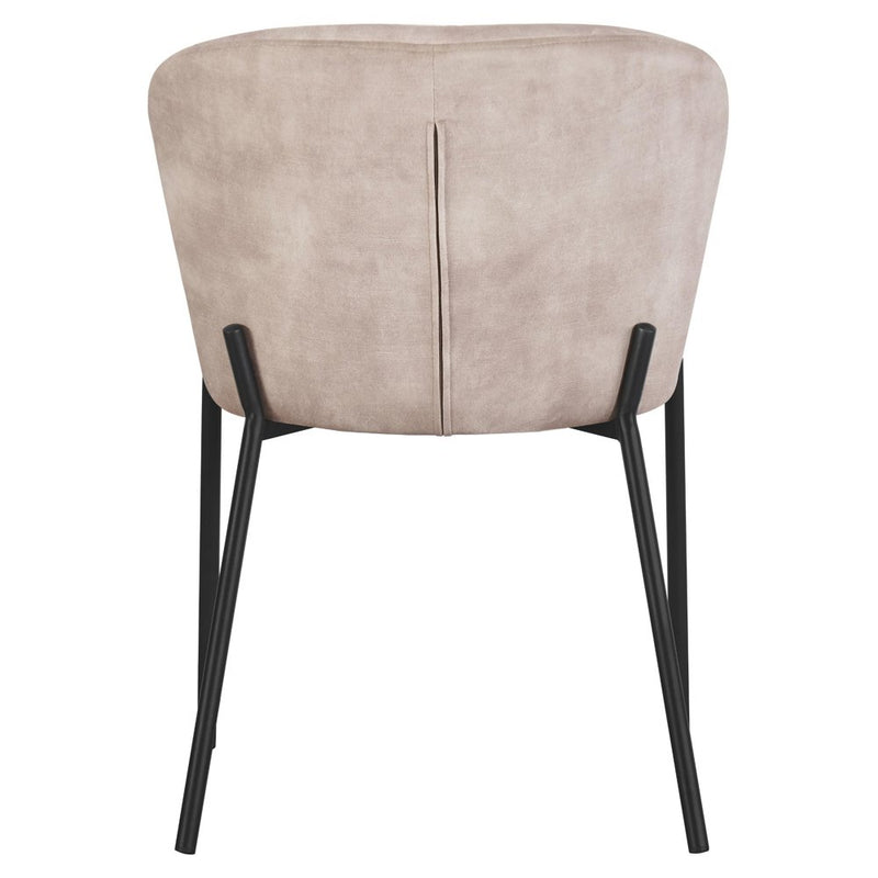 di mo commerciale di mo commerciale sedia jackie in tessuto beige con gambe nere in metallo sedia design moderna ean 8010402506934
