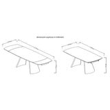 di mo commerciale di mo commerciale tavolo allungabile finlay 200 280 x 100 h 76 cm piano in ceramica beige marrone con gambe nere ean 8010402516766