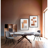 di mo commerciale di mo commerciale tavolo allungabile tromso 160 240 x 90 cm h 75 cm piano in ceramica marrone lucido con gambe bronzo ean 8010402524525