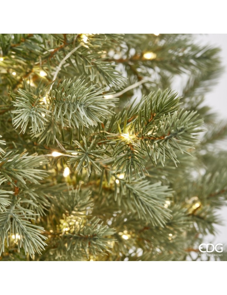 edg enzo de gasperi albero di natale pino argentato h 90 cm d 85 cm con 240 led ean 8059824279620