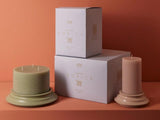 edg enzo de gasperi edg enzo de gasperi candela dorica con piatto h 20 cm d 10 cm light yellow ean 8059824120649