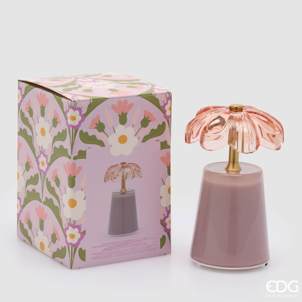 edg enzo de gasperi edg enzo de gasperi lampada da tavolo lily h 1750 cm d 11 cm ip20 pink scatola regalo ean 8059824607843