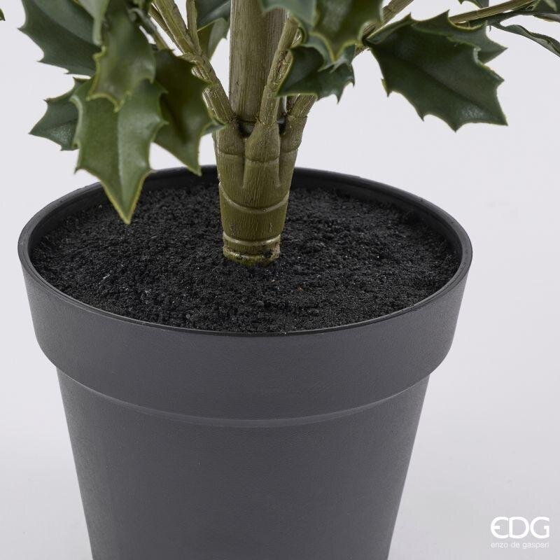 edg enzo de gasperi edg enzo de gasperi pianta artificiale agrifoglio h 125 cm con vaso anti uv verde per interno ed esterno