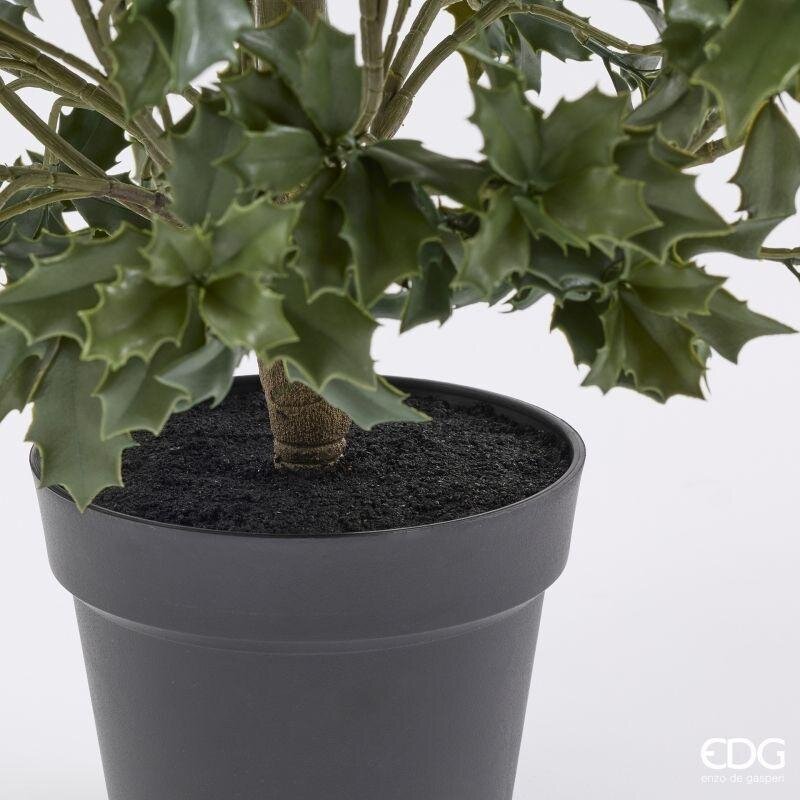 edg enzo de gasperi edg enzo de gasperi pianta artificiale agrifoglio h 140 cm con vaso anti uv verde per interno ed esterno ean 8059824655363