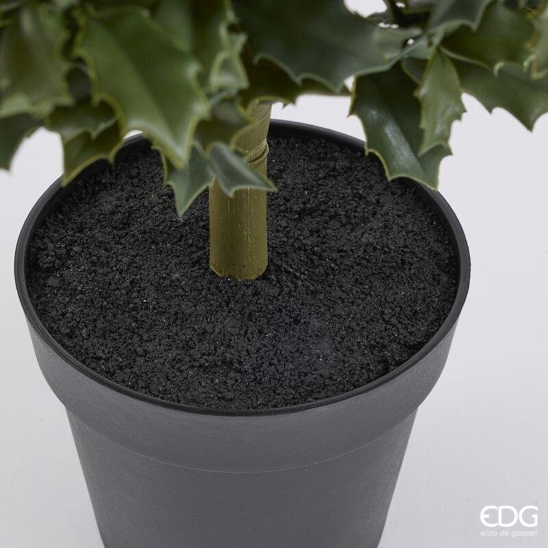 edg enzo de gasperi edg enzo de gasperi pianta artificiale agrifoglio h 157 cm con vaso anti uv verde per interno ed esterno ean 8059824655356