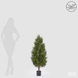 edg enzo de gasperi edg enzo de gasperi pianta artificiale cipresso h 120 cm verde con vaso anti uv per interno ed esterno ean 8059824655424
