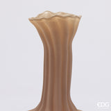 edg enzo de gasperi edg enzo de gasperi vaso flow sinuoso h 31 cm d 17 cm waterproof vetro marrone chiaro ean 8059824596888