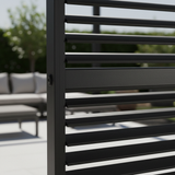 Pannello Mobile Orientabile Vulcano 93x235 Antracite – Dettaglio Lamelle Ombre Geometriche