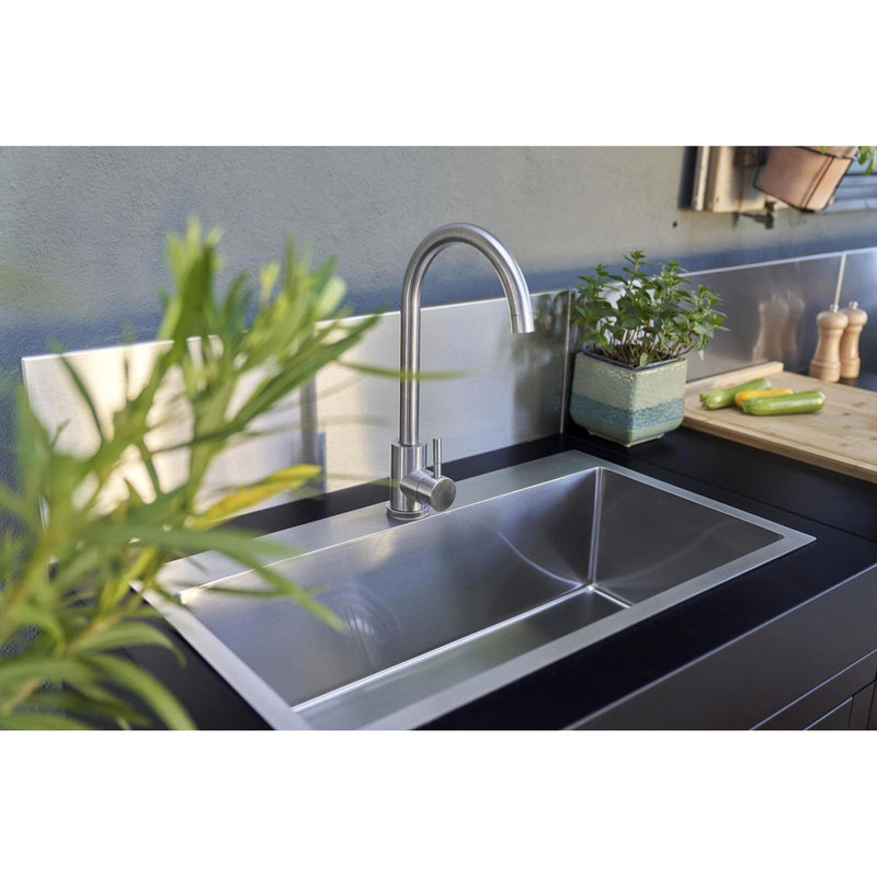 le marquier le marquier mobile cucina con lavabo e miscelatore integrato 80 x 55 cm nero modulo con lavello per plancha ean 3339380165793