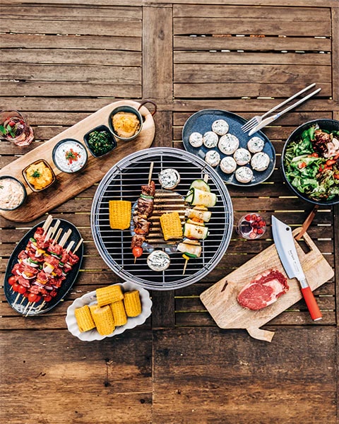 lotusgrill lotusgrill barbecue portatile 35 x 35 x 23 4 cm per interno ed esterno blu ean 4260023010875