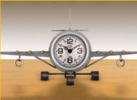 lowell lowell orologio aeroplano da tavolo o parete metallo 41 x 16 x 8 cm silver ean 8008457715890
