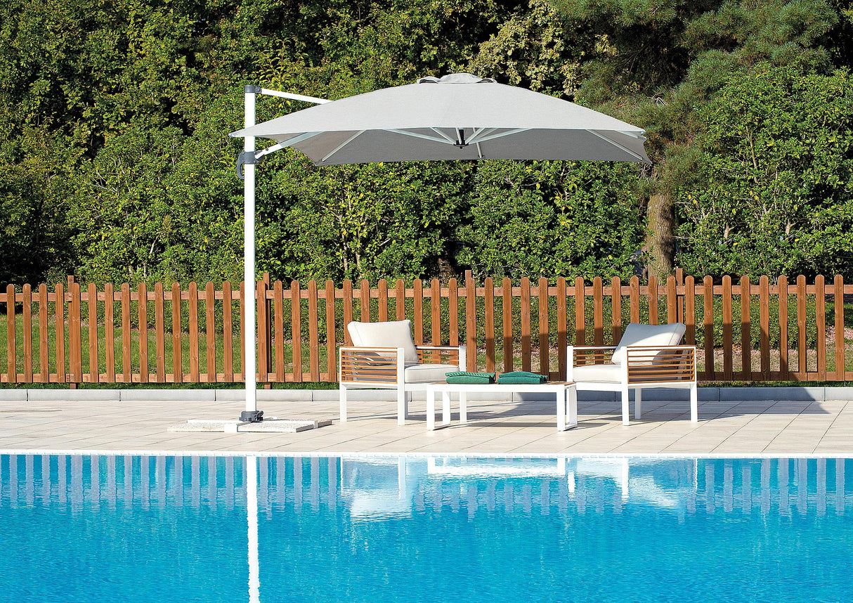moia greenwood moia greenwood ombrellone california palo laterale 3 x 4 mt alluminio grigio bianco ean 8013054821417