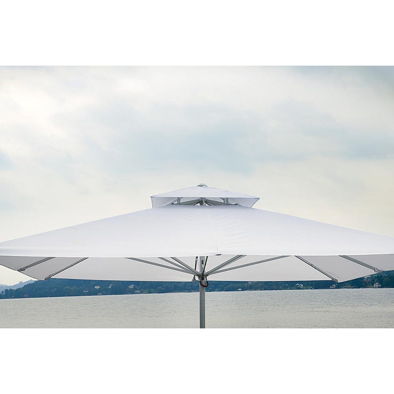 moia greenwood moia greenwood ombrellone push up 4x4 m antracite con telo ecru palo d 60 mm telescopico con camino antivento telo poliestere 320 gr contract ean 8013054831164