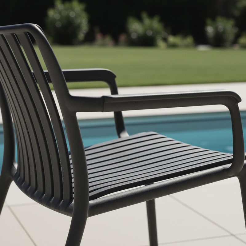 moia greenwood moia greenwood poltrona balcony set valencia resina antracite poltrona outdoor impilabile in polipropilene resistente uv ean 8013054838101