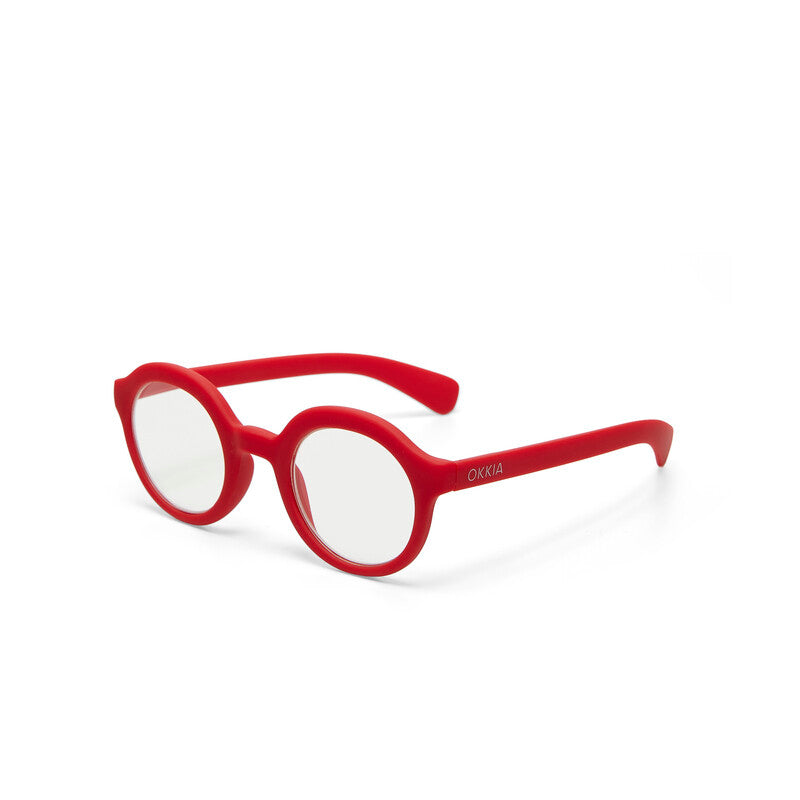 okkia okkia occhiale da lettura mod lauro premontato soft touch red diottrie 3 00 ean 8056211371073