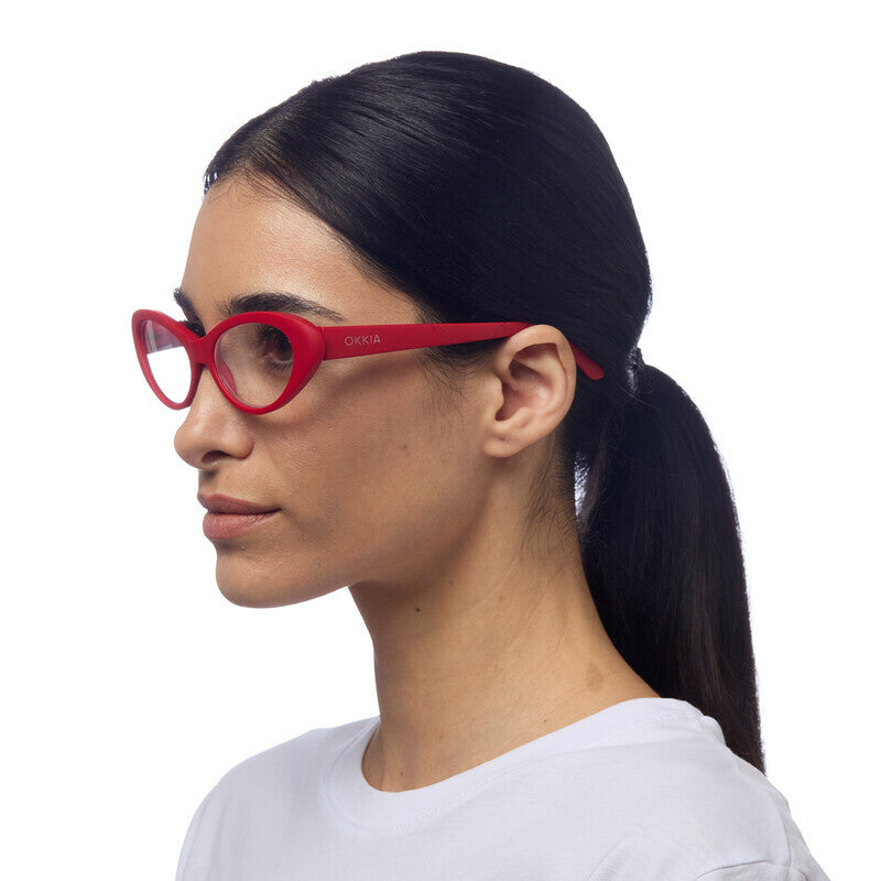 okkia okkia occhiale da lettura mod lina cat eye red diottrie 1 50 ean 8055277545169