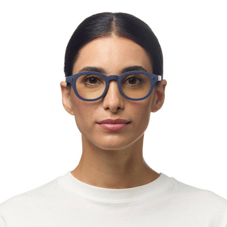 okkia okkia occhiale da lettura mod nashville premontato soft touch spring anti luce blu midnight diottrie 2 50 ean 8056211375118