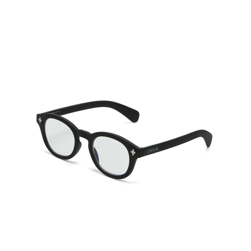 okkia okkia occhiale da lettura mod nashville premontato soft touch spring anti luce blu nero diottrie 3 00 ean 8056211374975