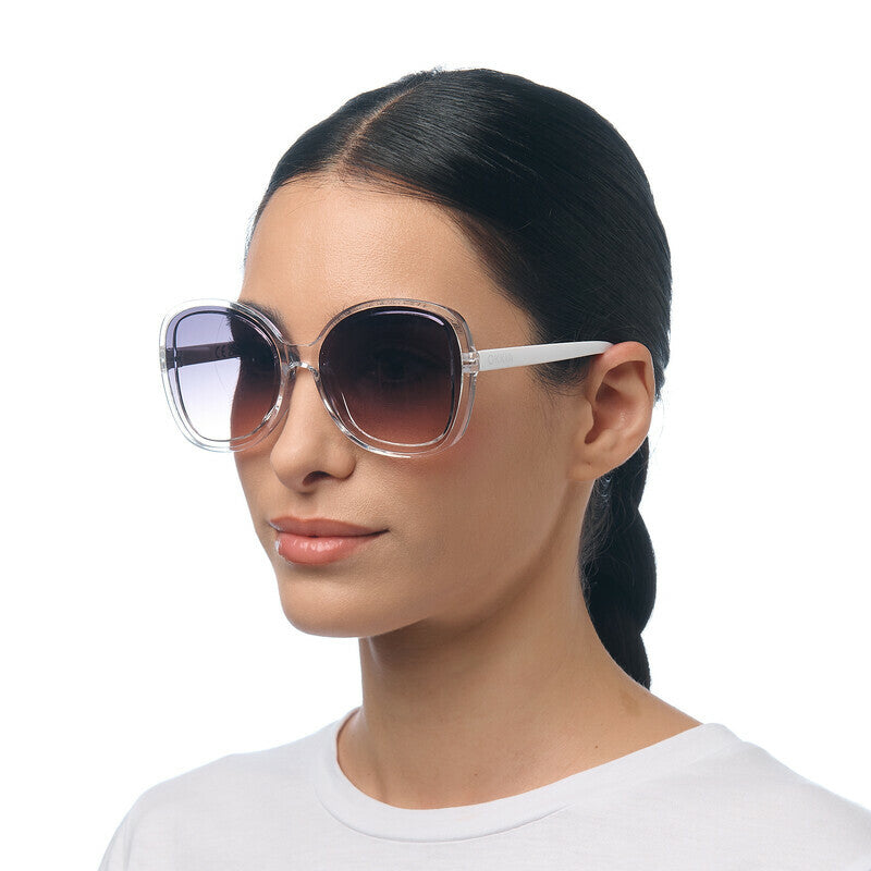 okkia okkia occhiale da sole premontato butterfly mod anna soft touch clear white lenti black ean 8056211375378
