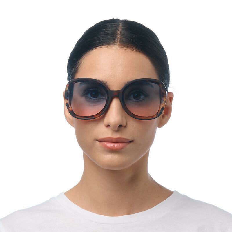 okkia okkia occhiale da sole premontato butterfly mod anna soft touch havana lenti blue pink ean 8056211374265