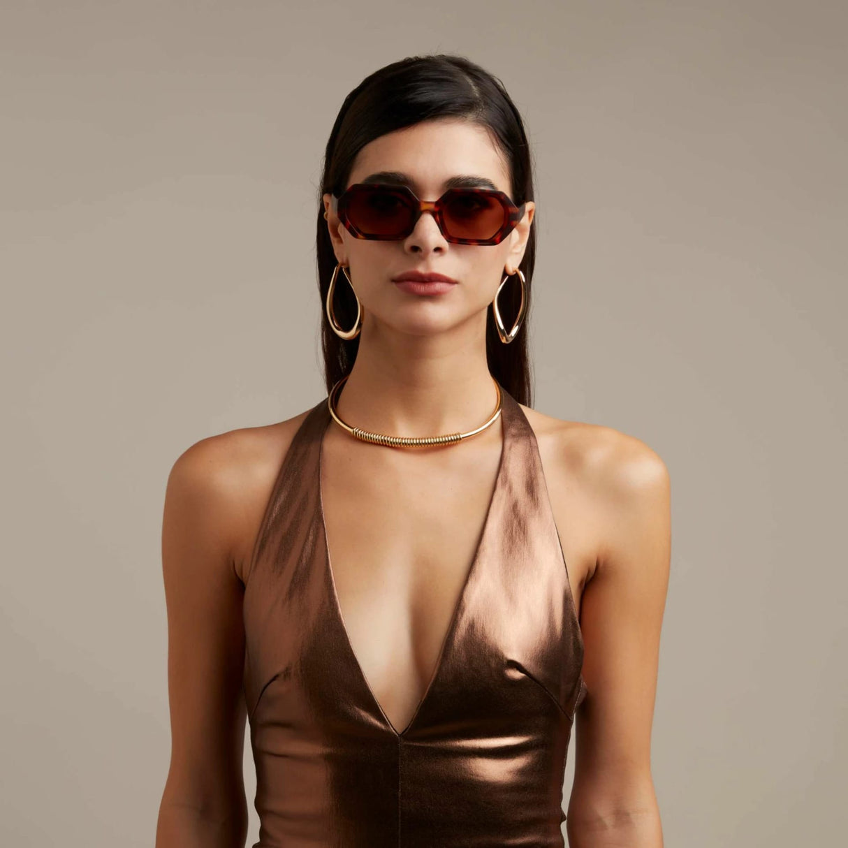 okkia okkia occhiale da sole premontato esagonale mod andrea classic havana ean 8055773198098