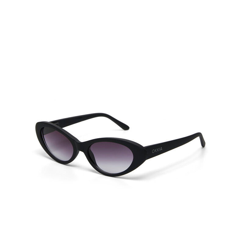 okkia okkia occhiale da sole premontato mod lina cat eye soft touch black lenti black ean 8053806010621