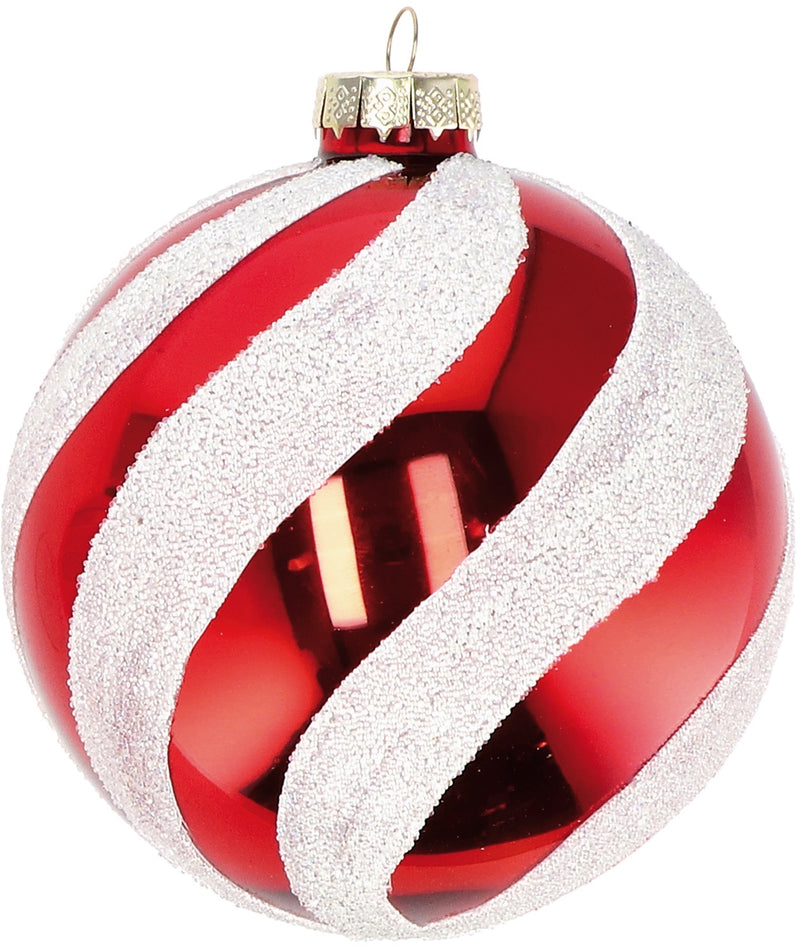 regalo italiano regalo italiano pallina natale d 10 cm vetro ass bianco rosso 1 pz ean 8057586057951