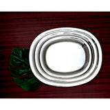 alessi alessi piatto da portata in acciaio lucido 42 x 35 cm vassoio elegante per servizio tavola ean 8003299862665