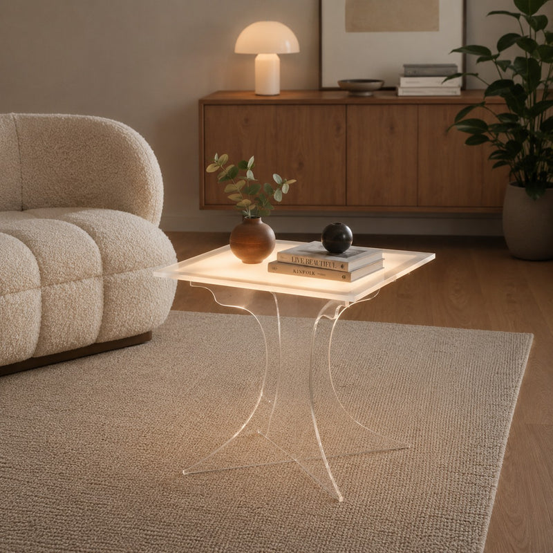 bigiemme bigiemme alzata plexiglass trasparente per top led 48x48 cm h 30 cm