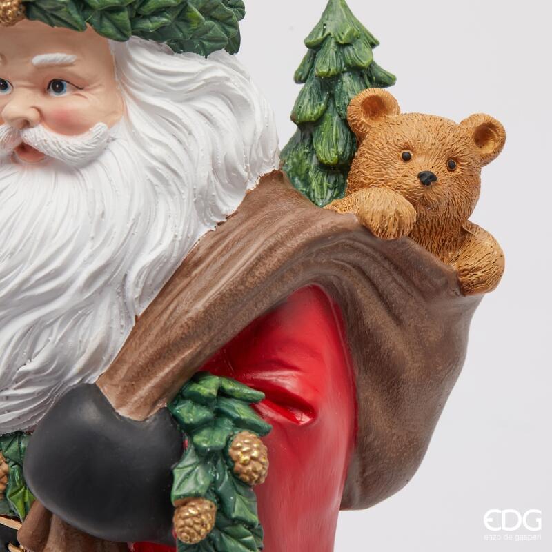 edg enzo de gasperi edg enzo de gasperi decoro babbo natale viandante h 47 cm l 32 cm l 235 cm green red ean 8059824541192
