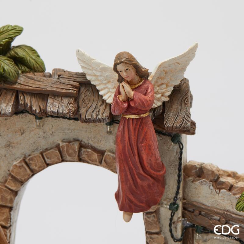 edg enzo de gasperi edg enzo de gasperi diorama presepe di natale h 225 cm l 34 cm l 18 cm musica movimento e led multicolor ean 8059824597311