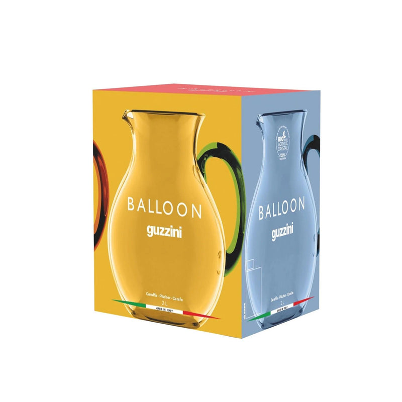 guzzini guzzini caraffa balloon 2 lt in plastica a base biologica blu caraffa leggera e pratica per cucina e tavola ean 8008392410737