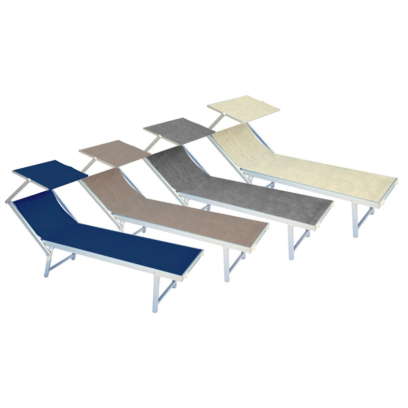 moia greenwood moia greenwood lettino mare con tettuccio in alluminio e textilene tortora lettino spiaggia regolabile design resistente ean 8013054124570