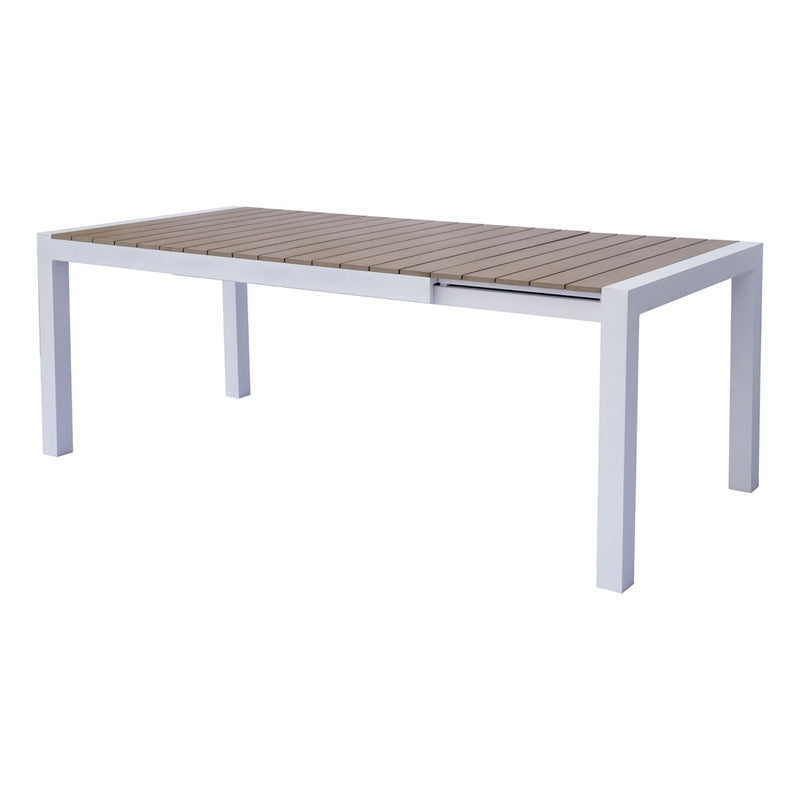 moia greenwood moia greenwood tavolo arenzano allungabile 211 276 x 100 cm in alluminio bianco con piano effetto legno design moderno ean 8013054838033