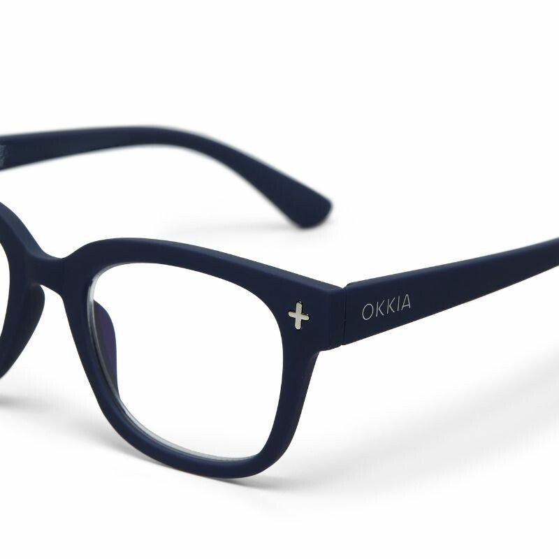 okkia okkia occhiale da lettura mod giovanni premontato soft touch spring anti luce blu magframe midnight diottrie 3 00 ean 8056211370755