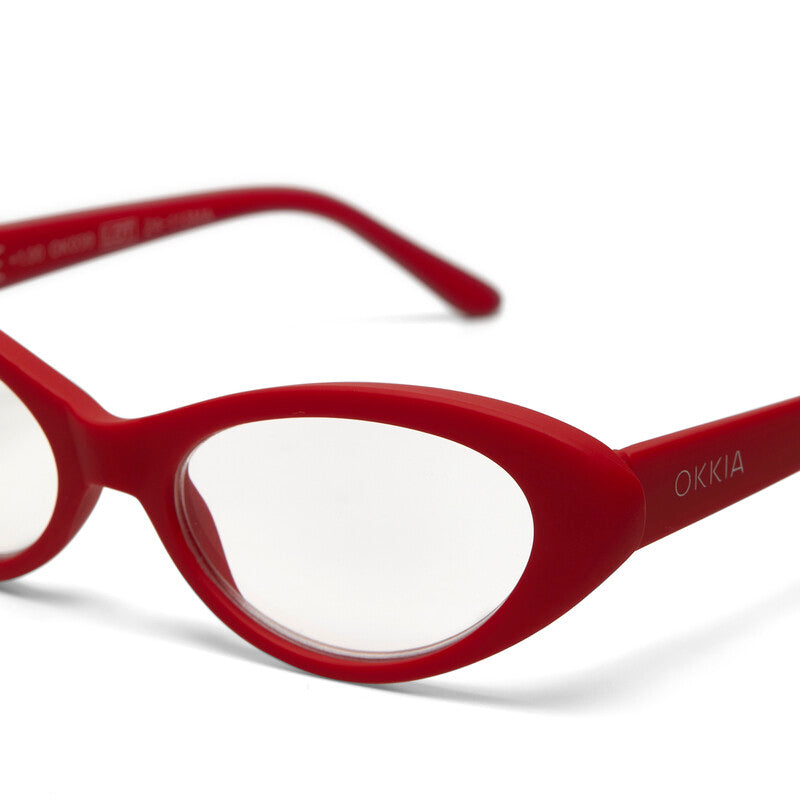 okkia okkia occhiale da lettura mod lina cat eye red diottrie 2 50 ean 8058093548406