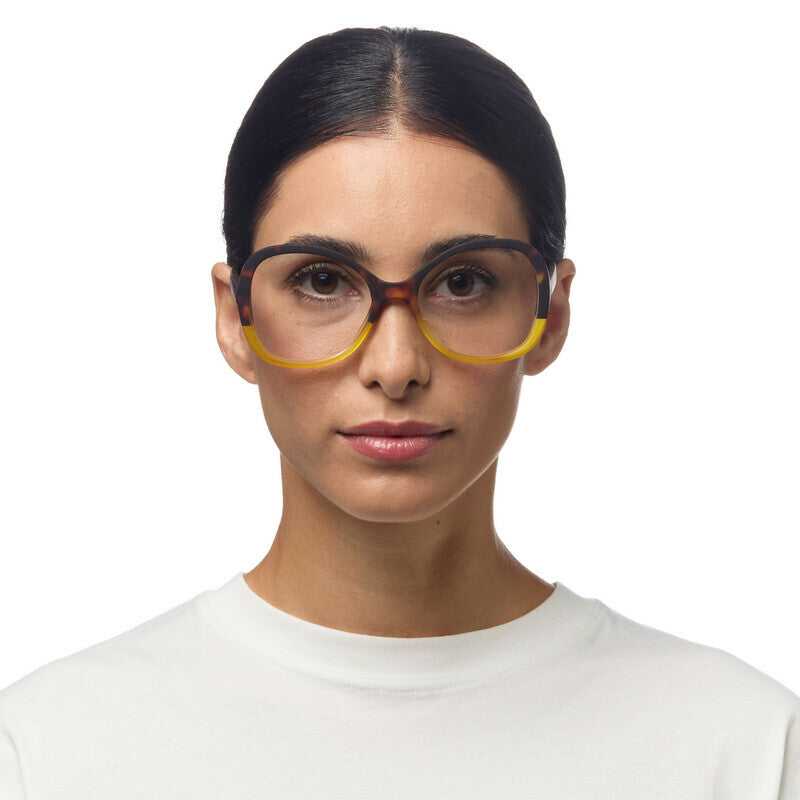 okkia okkia occhiale da lettura mod verona premontato butterfly soft touch spring anti luce blu havana giallo diottrie 2 50 ean 8056211374487