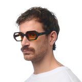 okkia okkia occhiale da sole premontato esagonale mod andrea soft touch black lenti yellow ean 8056211375620
