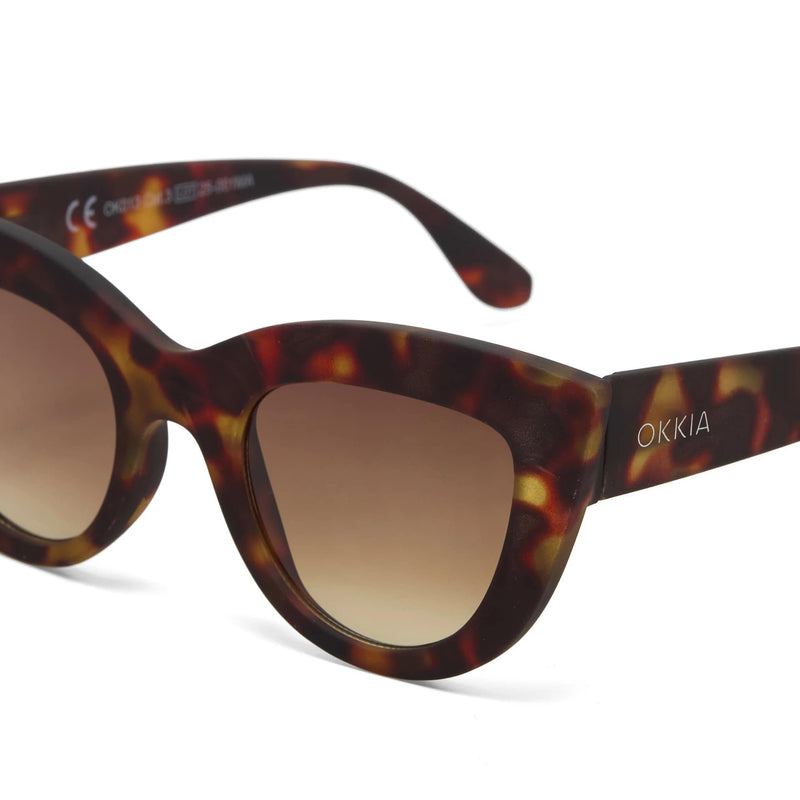 okkia okkia occhiale da sole premontato gatto big frame mod claudia classic havana ean 8056211371448