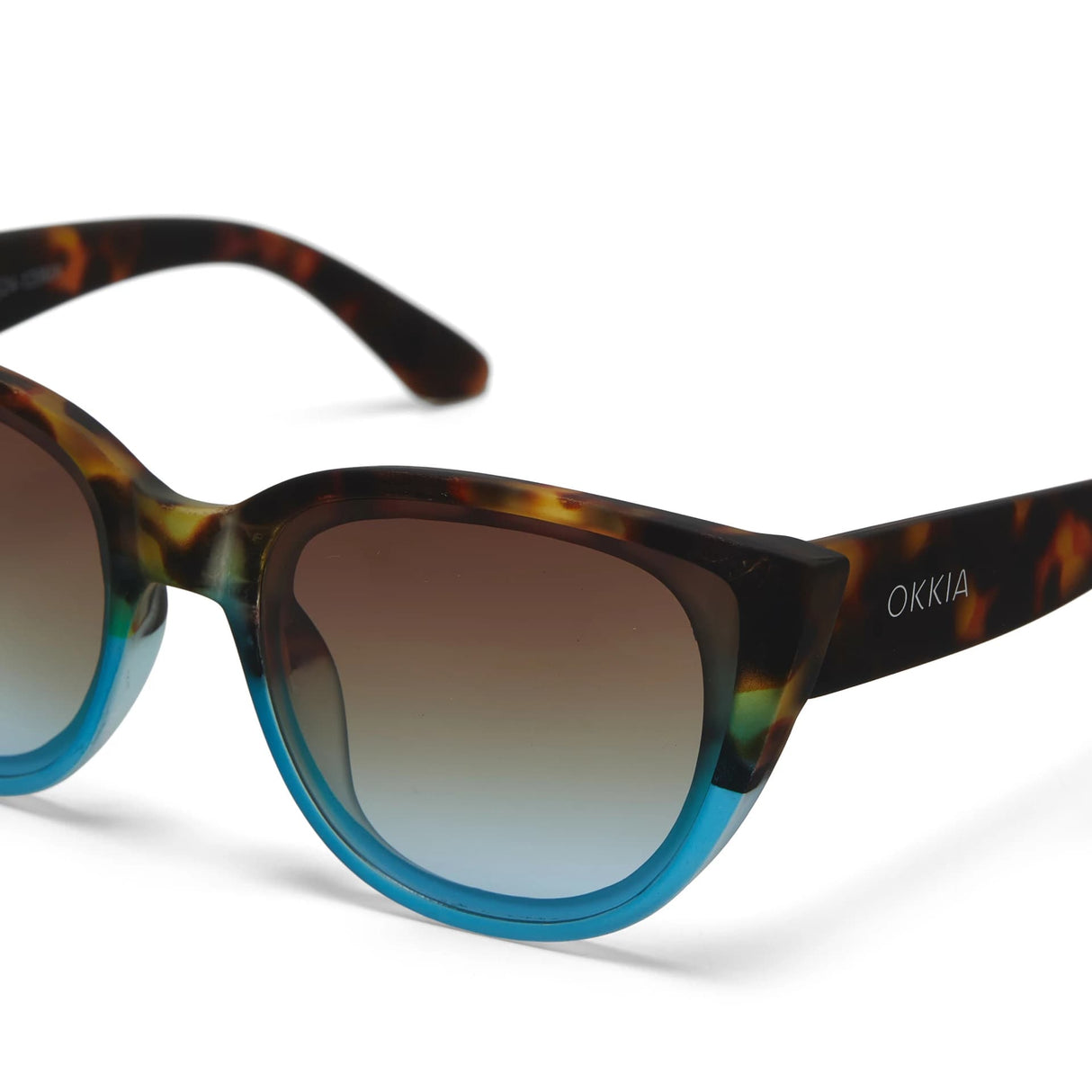 okkia okkia occhiale da sole premontato gatto lite mod silvia havana blue ean 8052862288951