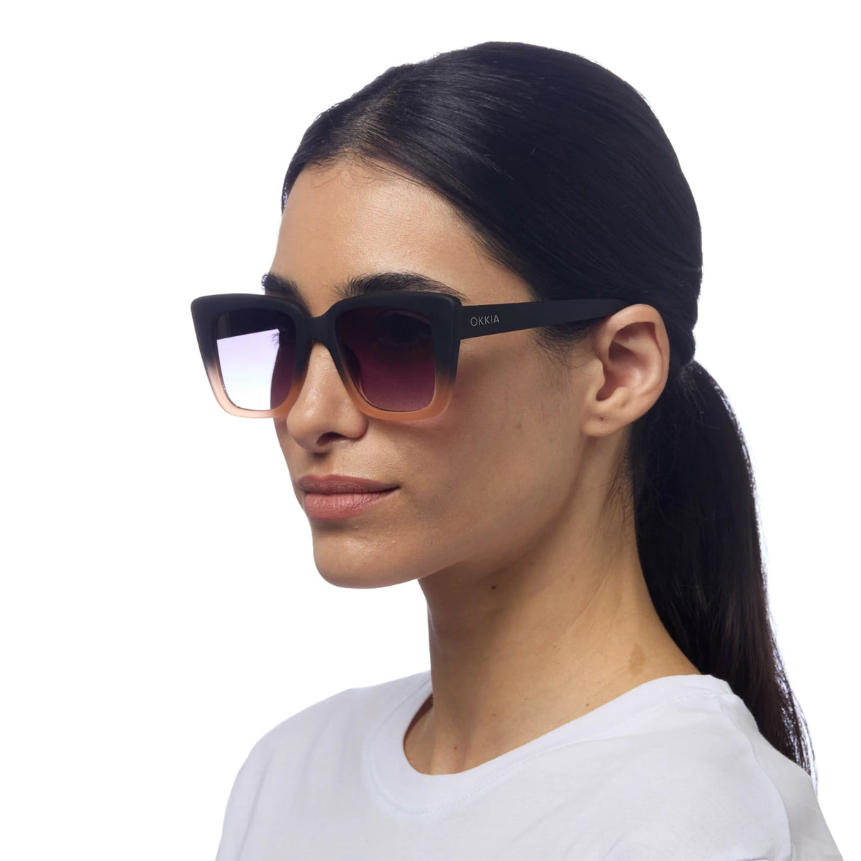 okkia okkia occhiale da sole premontato mod elba spring arms black in pink ean 8056211371226